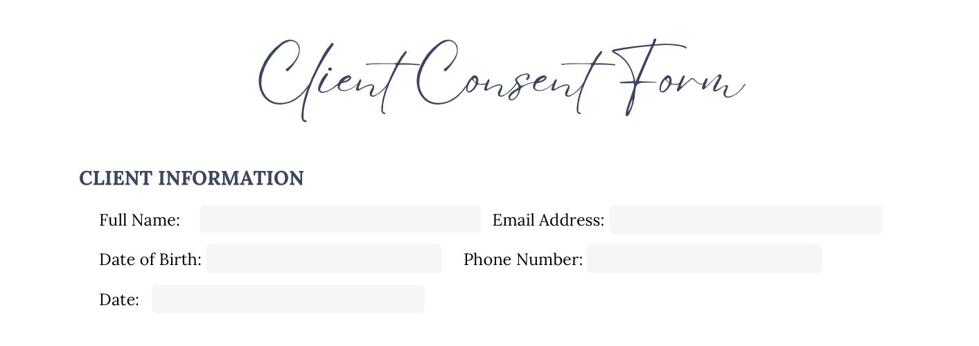Free client consultation form